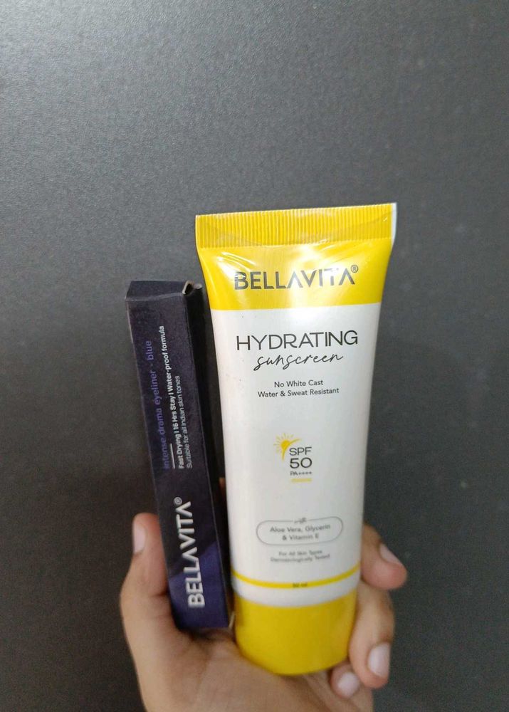 Bellavita Sunscreen +Blue Eyeliner