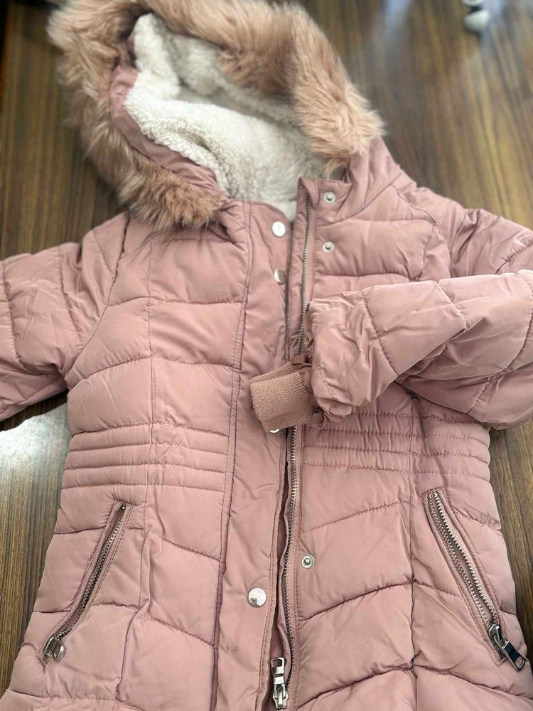 Pink Puffer Coat with Hood (Primark, London)