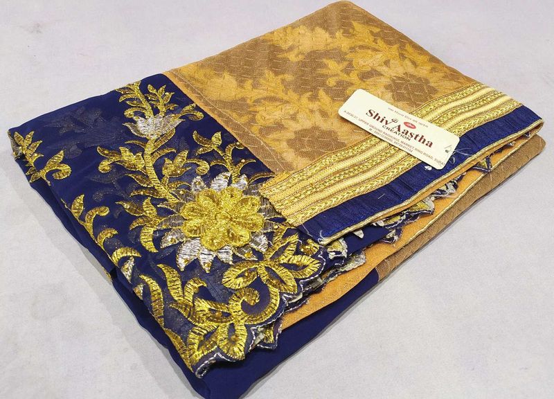 Elegant Embroidered Saree Sale New