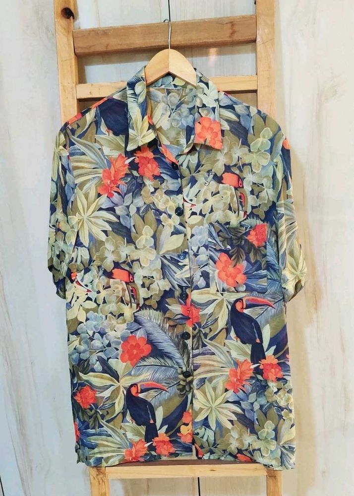Floral Print Shirt Size-40