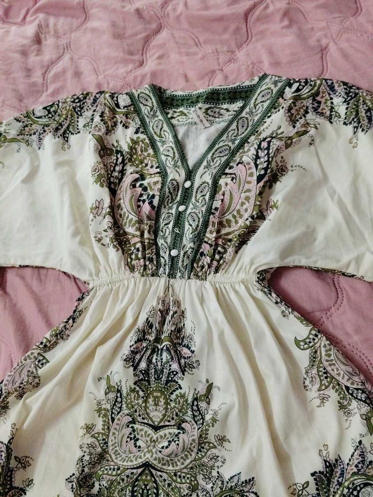 Paisley Print Dress