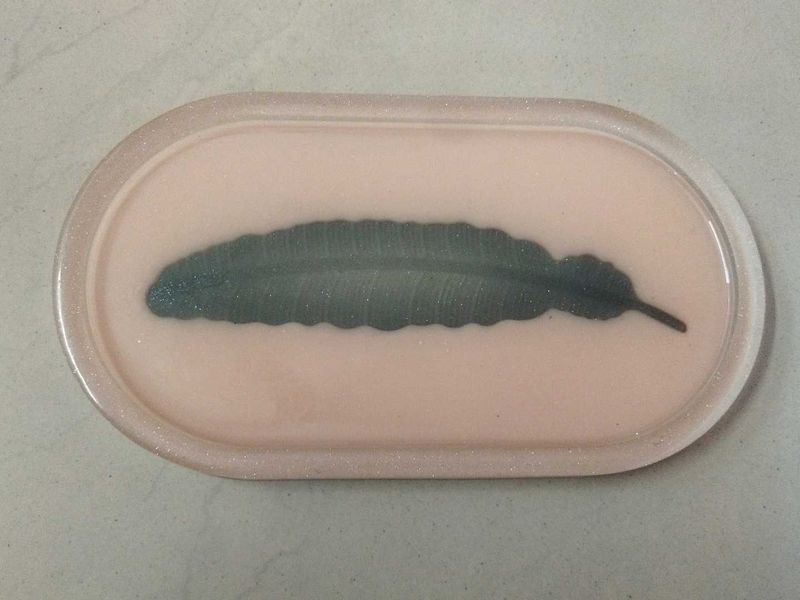 Resin Feather Tray