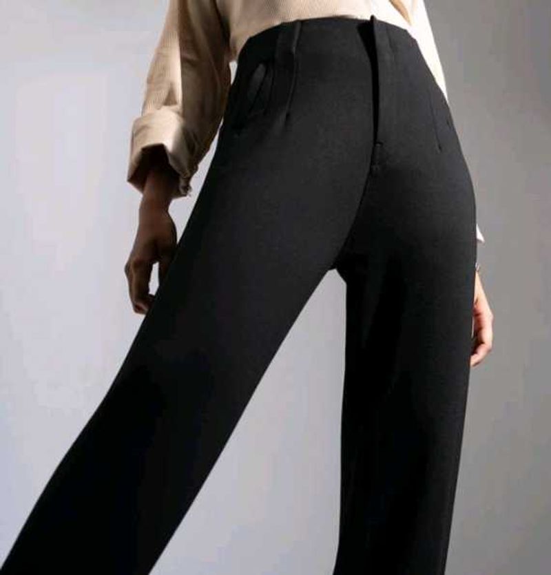 Black High-Waisted Trousers