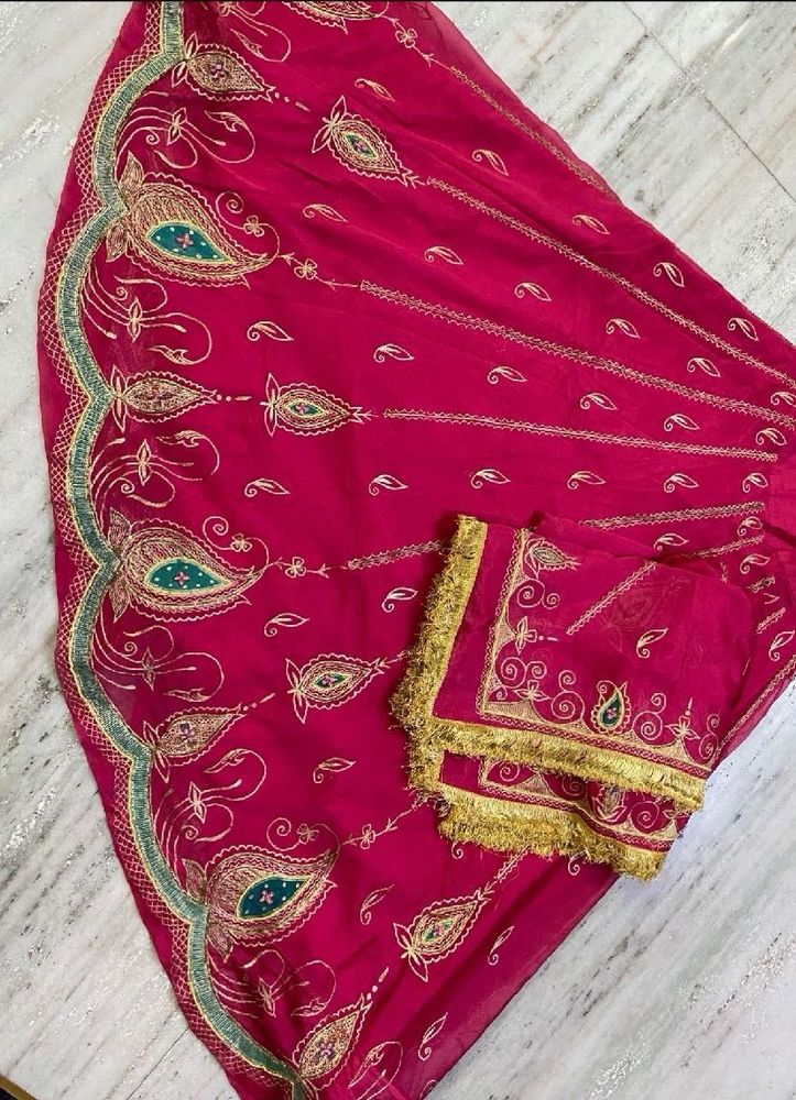 Elegant Pink Punjabi Bridal Lehenga Set