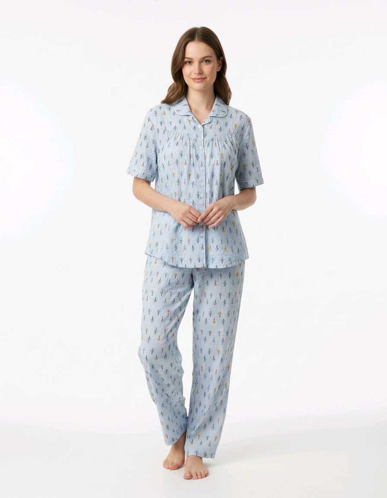 Women's Light Blue Pajama Set