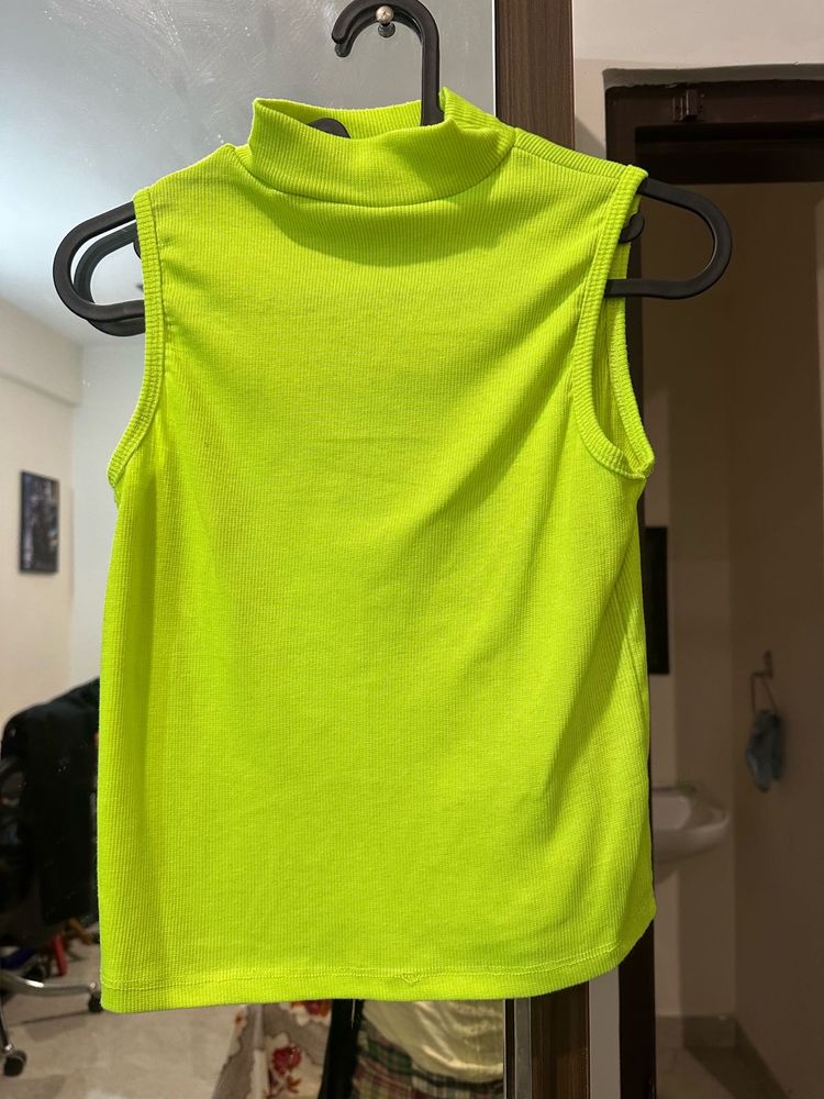 Neon Green Sleeveless Top