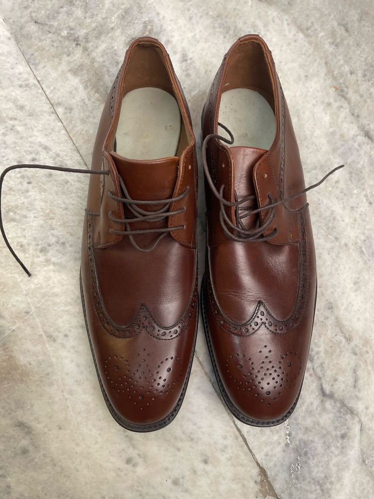 Brown Leather Wingtip Oxfords