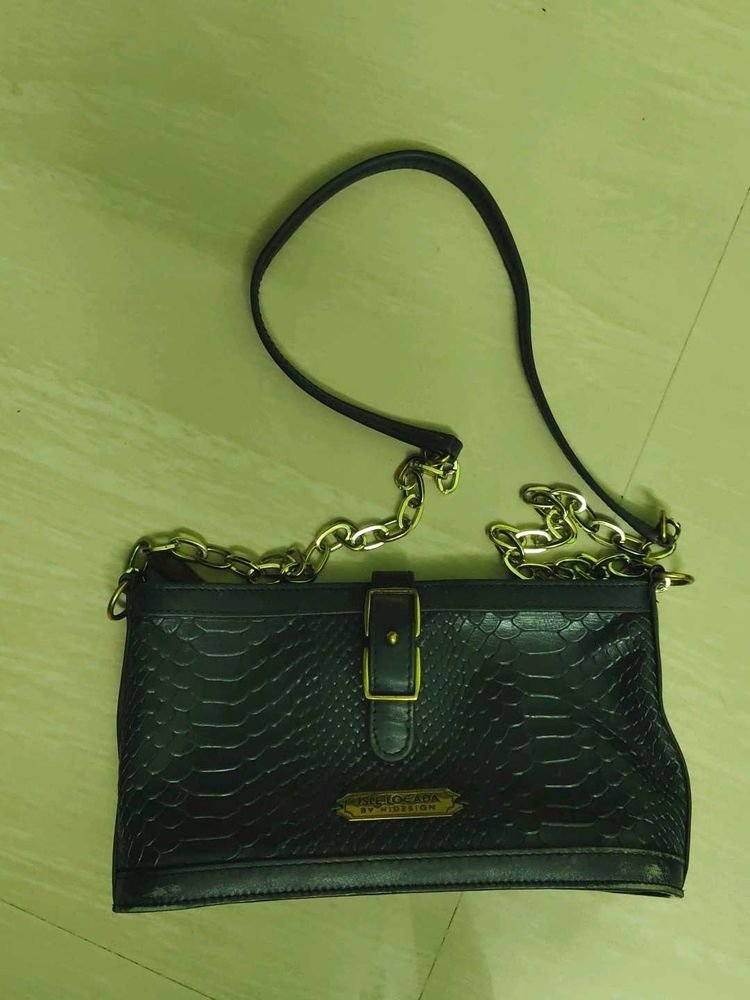 Vintage Lokatie Blue Snakeskin Shoulder Bag