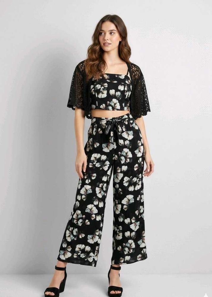Floral Palazzo With Pockets