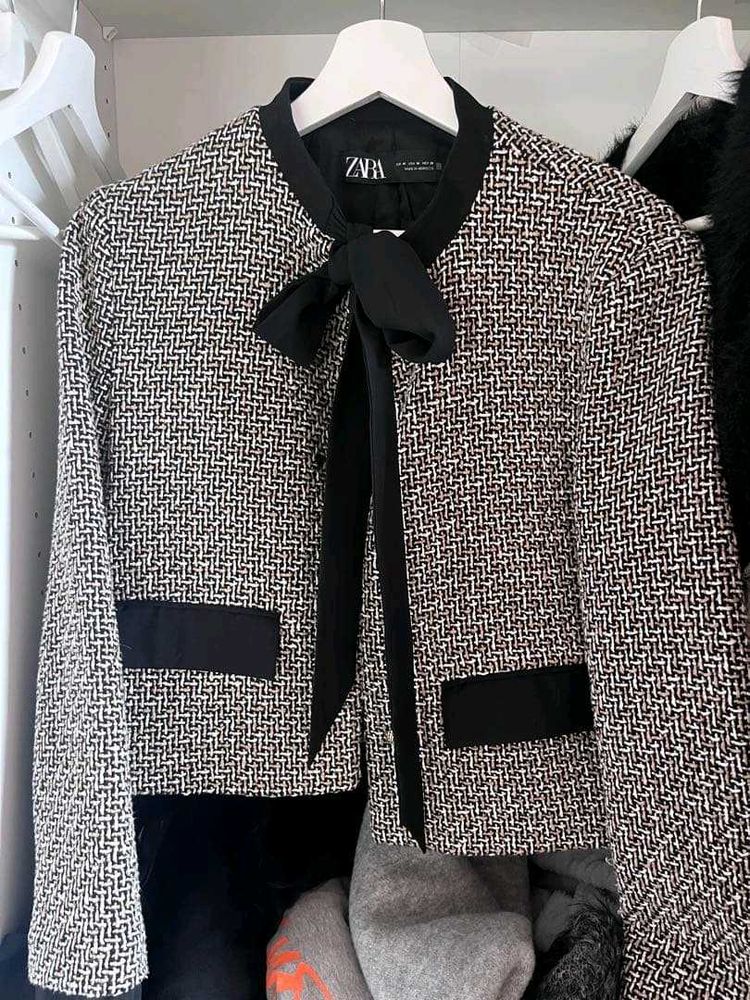 Zara Tweed Cropped Jacket