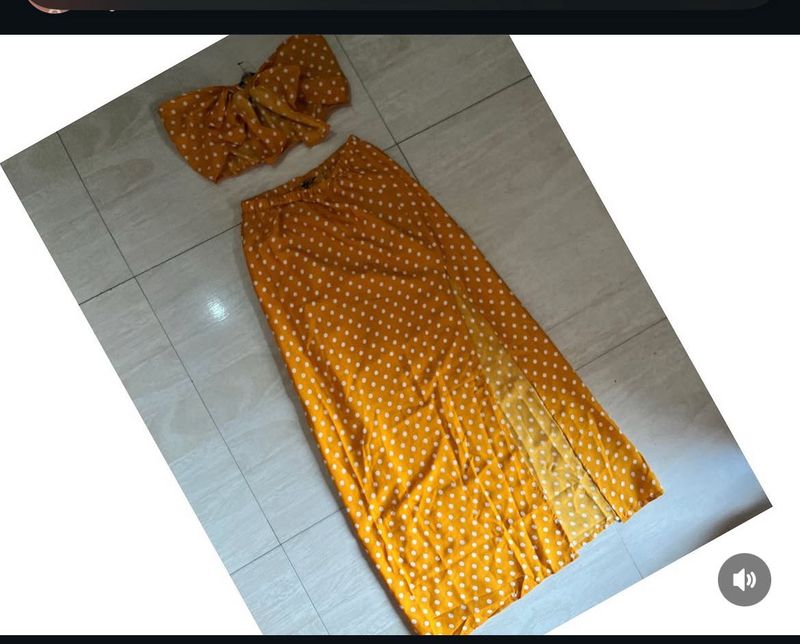 Cute Yellow Polka Dot Set