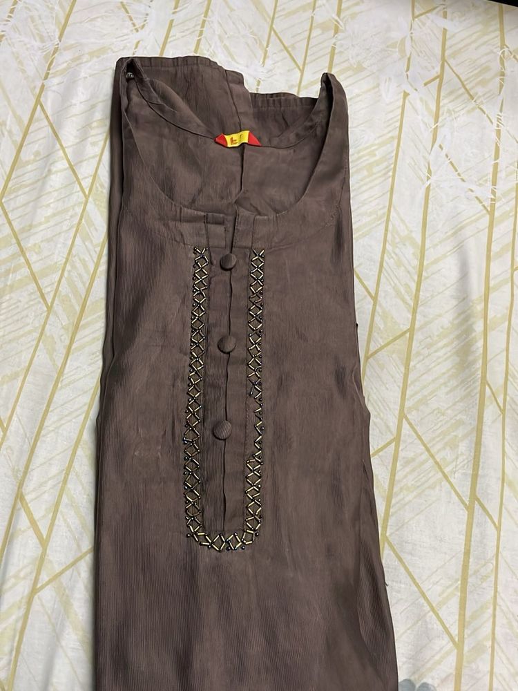 Elegant Vertician  Brown Kurta
