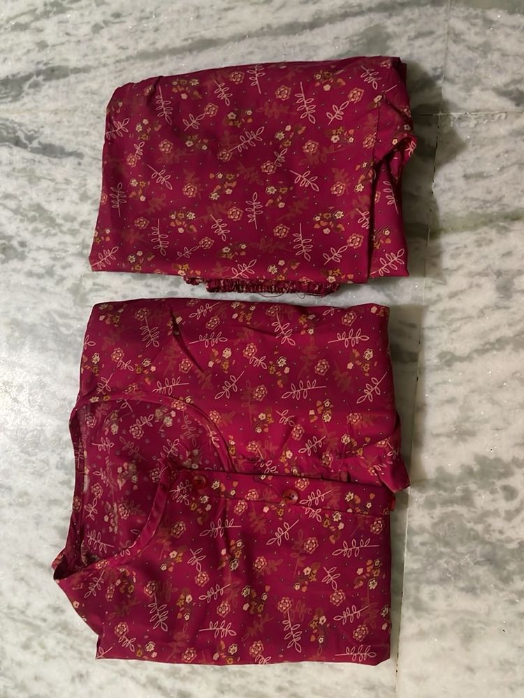 Floral Print Pajama Set