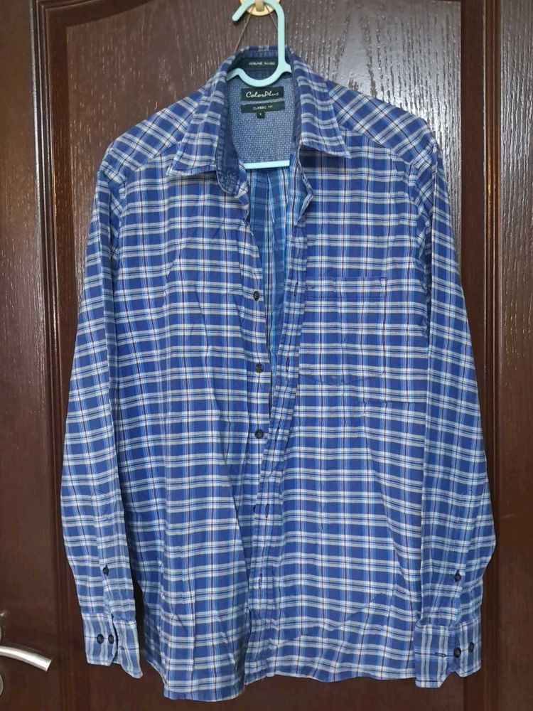 Blue Plaid Shirt