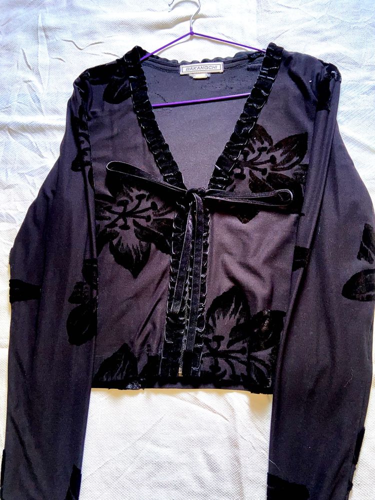 Floral Velvet Cardigan