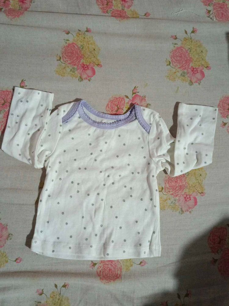 Baby T Shirt Silver Dotted