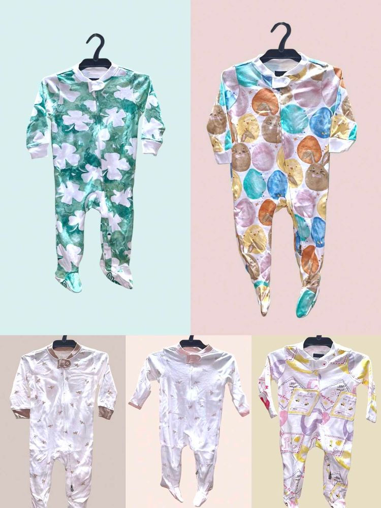 Cute Baby Full Rompers - 5 Pack