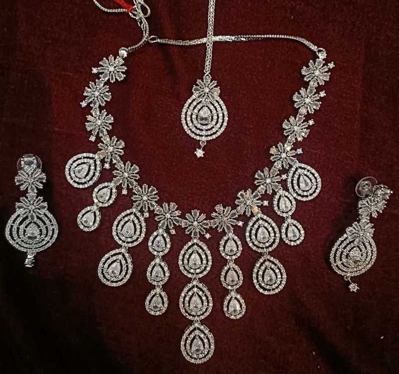 American Diamond Necklace Set