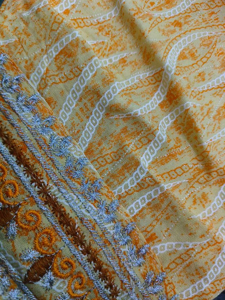 Embroidered Yellow Kurta With Trouser