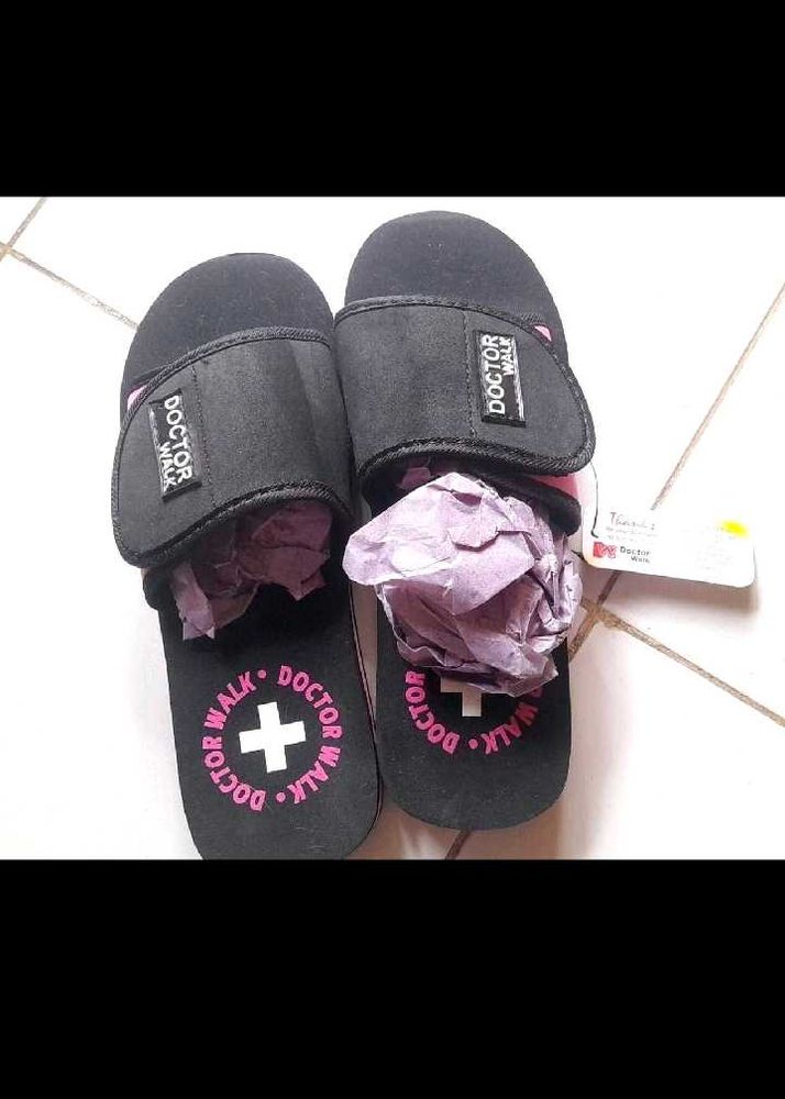 Orthopedic Flip Flops Black &amp; Pink