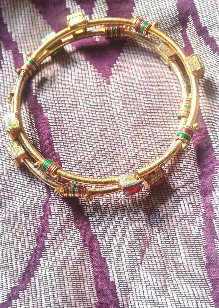 Gold-Plated Bangles (Set of 2)