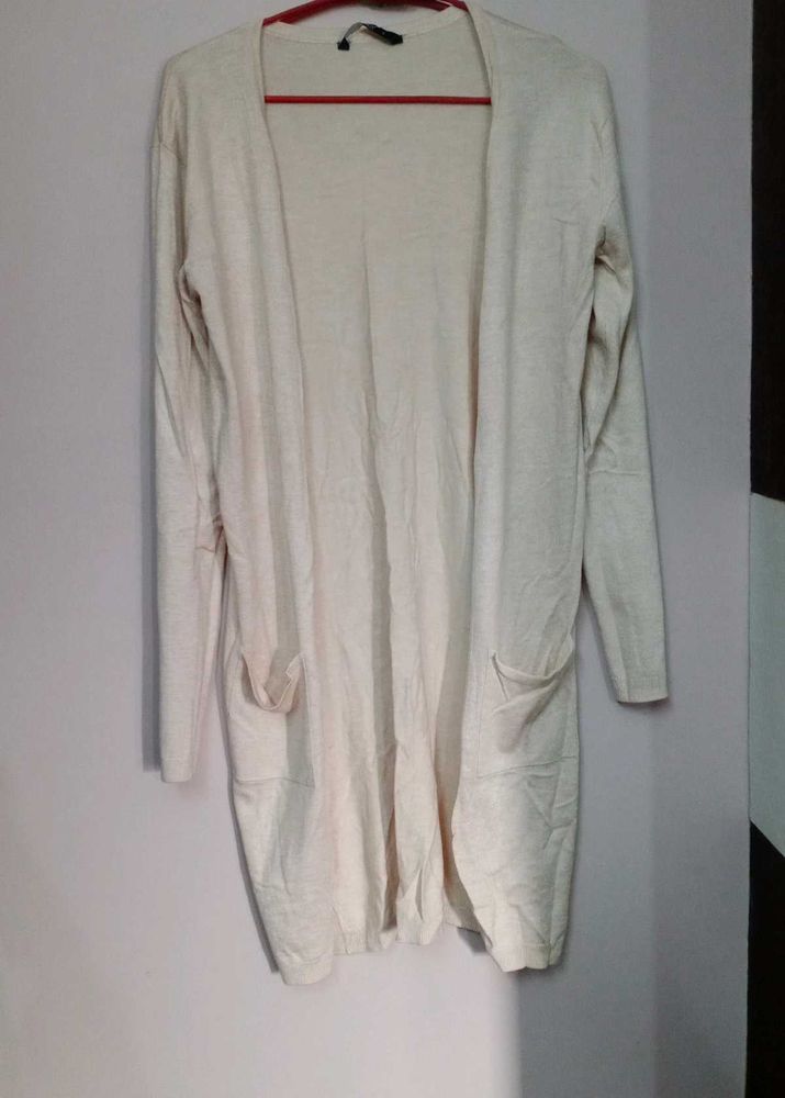 Beige Knit Cardigan