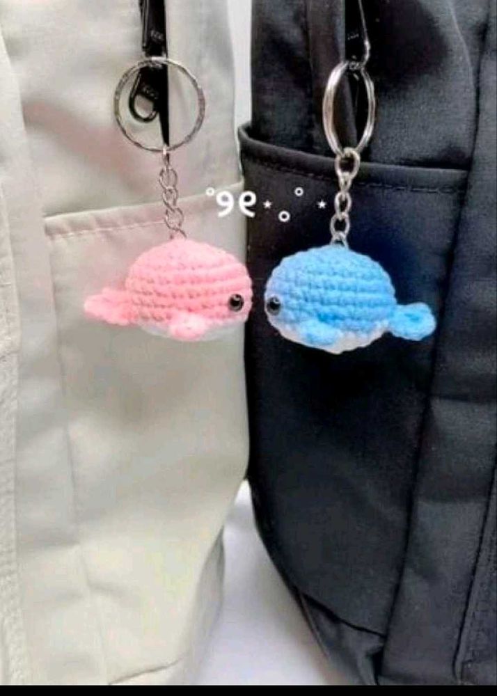 Handmade Crocheted Couple Whale