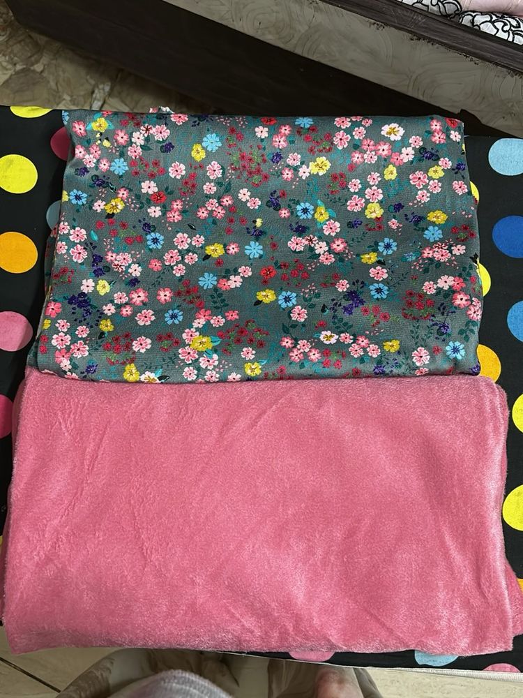 Fabric piece - Floral &amp; Plush