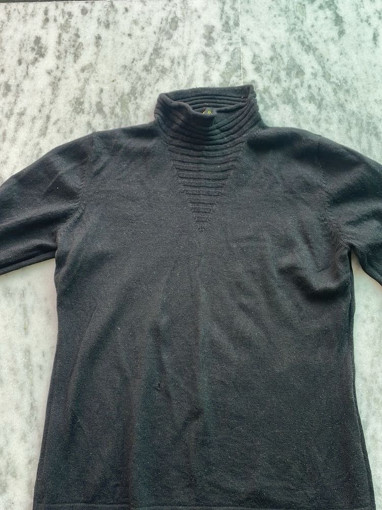 Classic Black Turtleneck Sweater