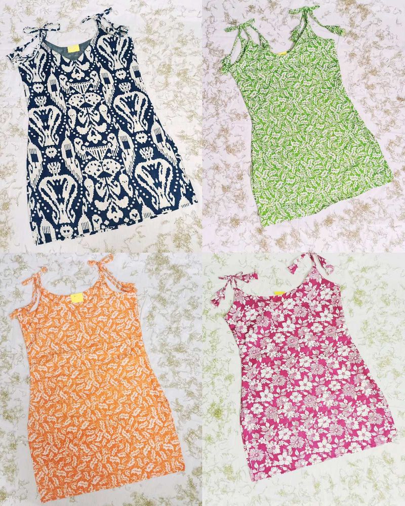 1 Sleeveless kurti in 4 different colours