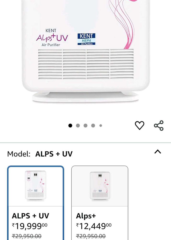 Kent Alps+Uv Light Air purifier