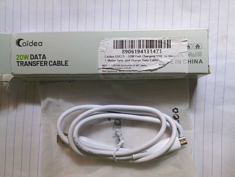 Caidea 20W Data Transfer Cable - New!