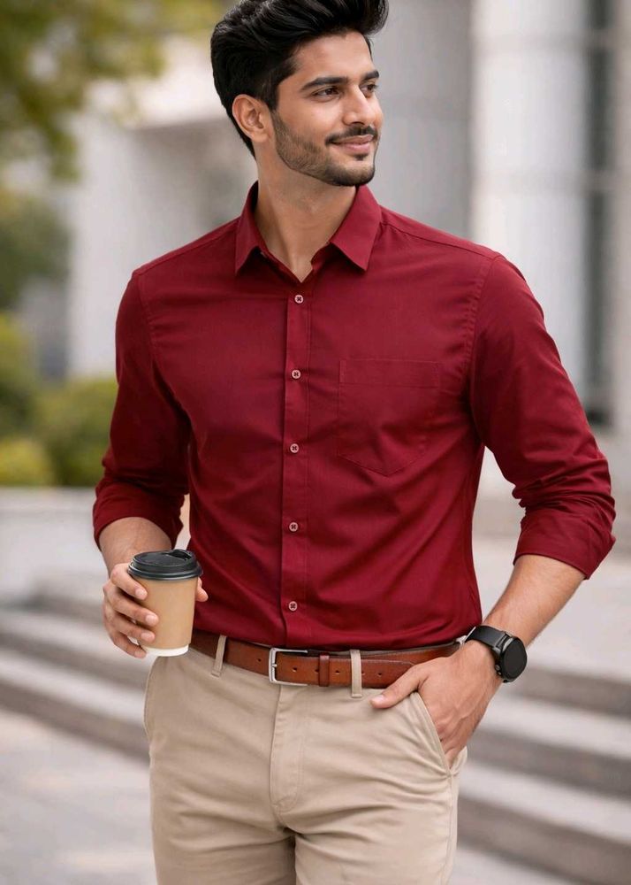 Maroon Casual Shirt