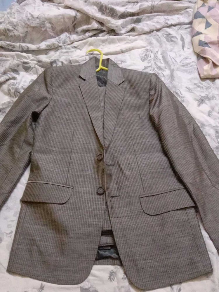 Men's Grey Striped Suit