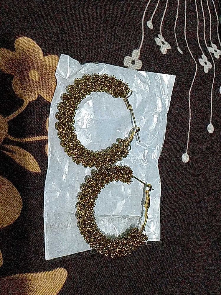 Boho Beaded Hoop Earrings