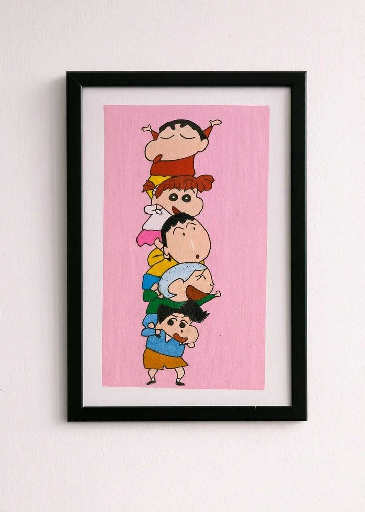 Shinchan and friends art piece
