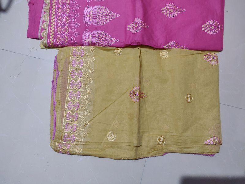 Lovely Pink Unstitched Salwar Suit With Dupatta!