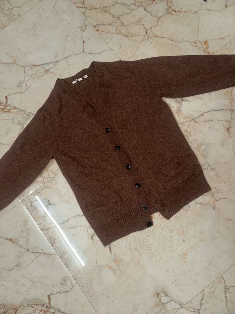 Brown Knit Cardigan