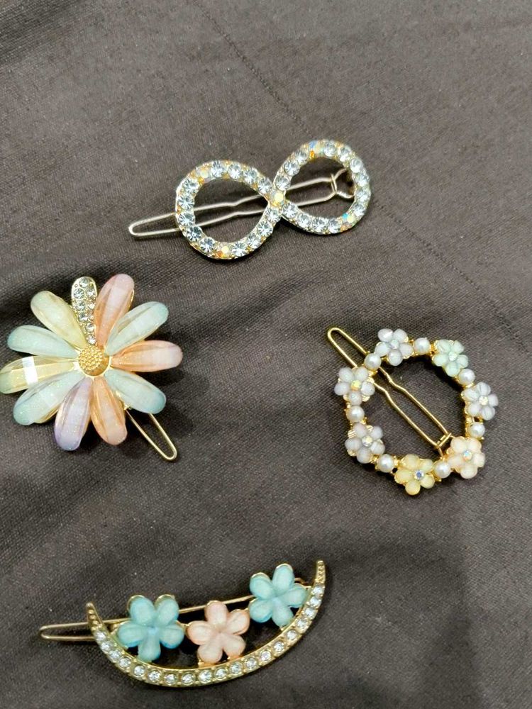 4 Cute Hair Clip Combo