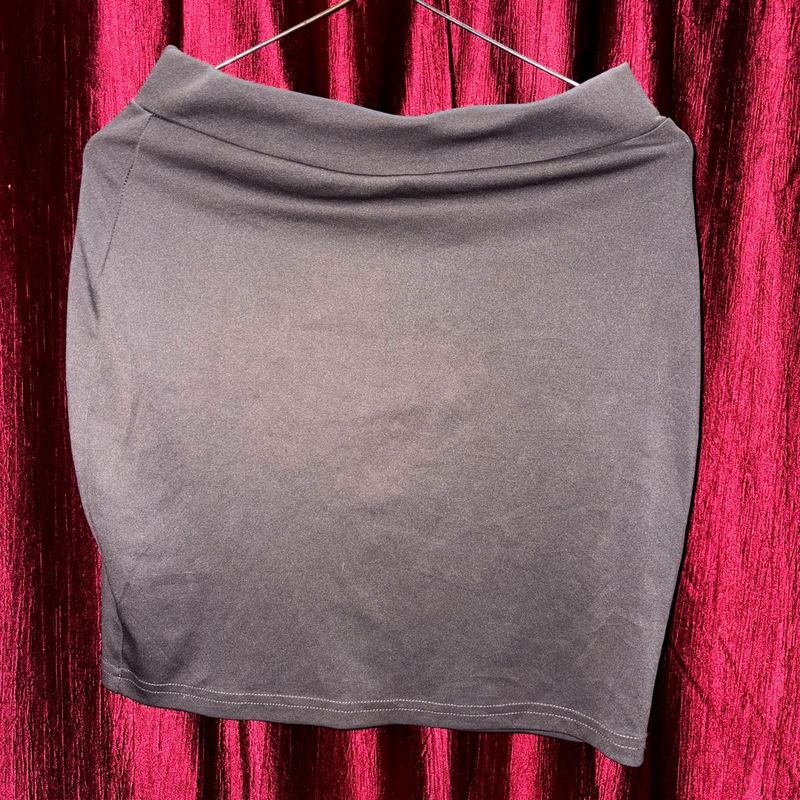 Elegant Gray Mini Skirt