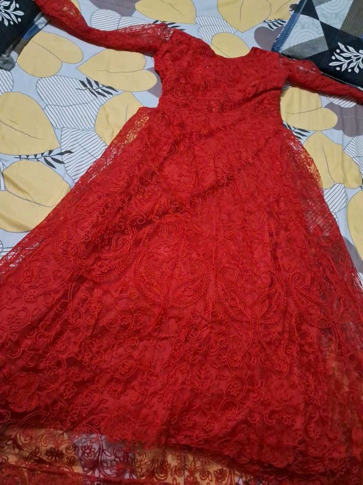 Red Ethnic Gown