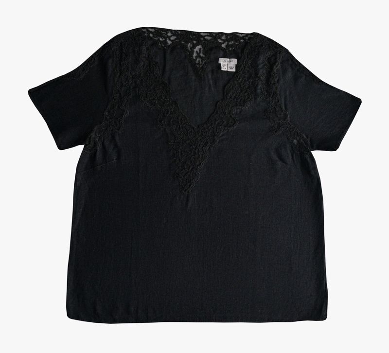 Black linen top