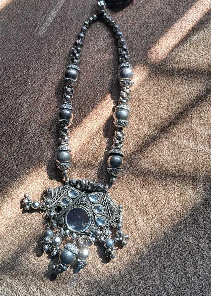 Oxidized Silver Necklace