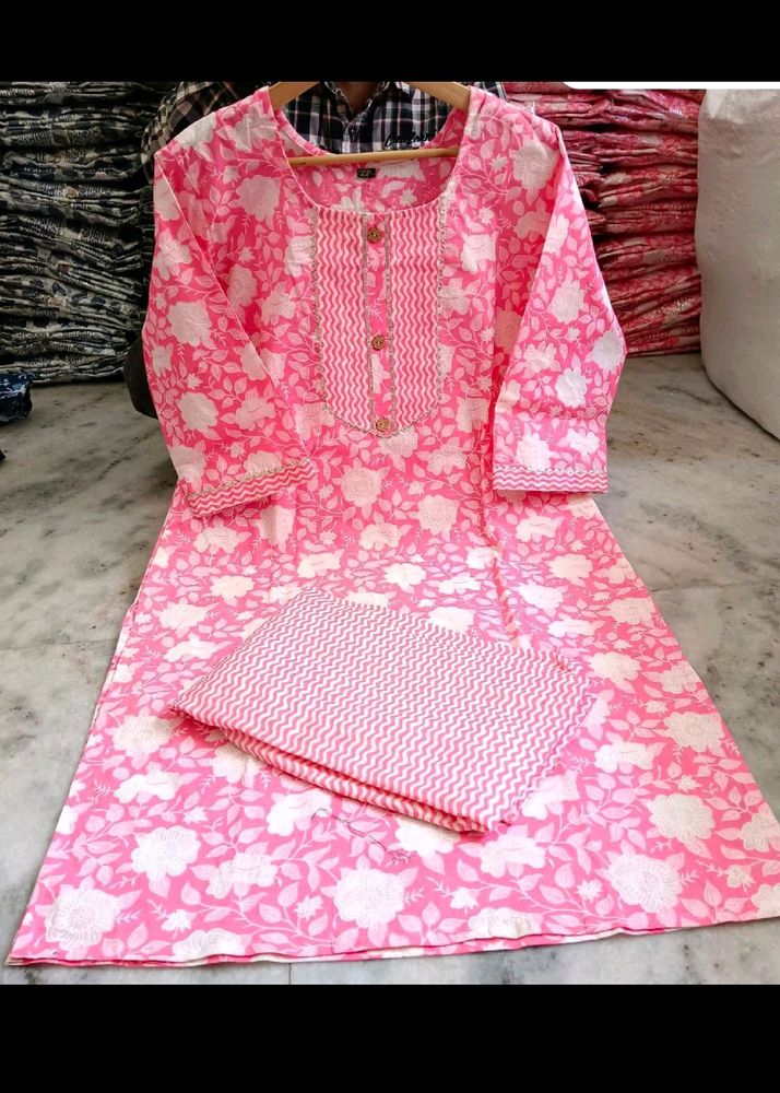 Offer🥰New Jaipuri Kurta Pant Set