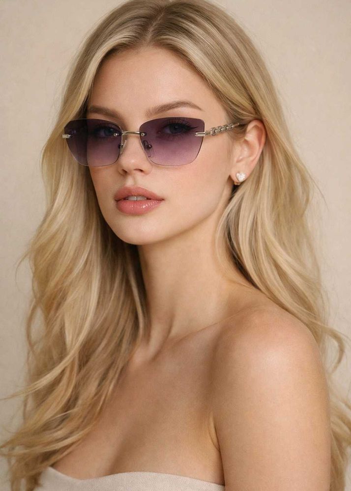 Modern Rimless Sunglass