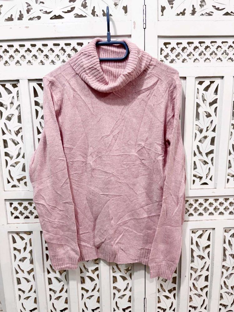 Pink Turtleneck Sweater D