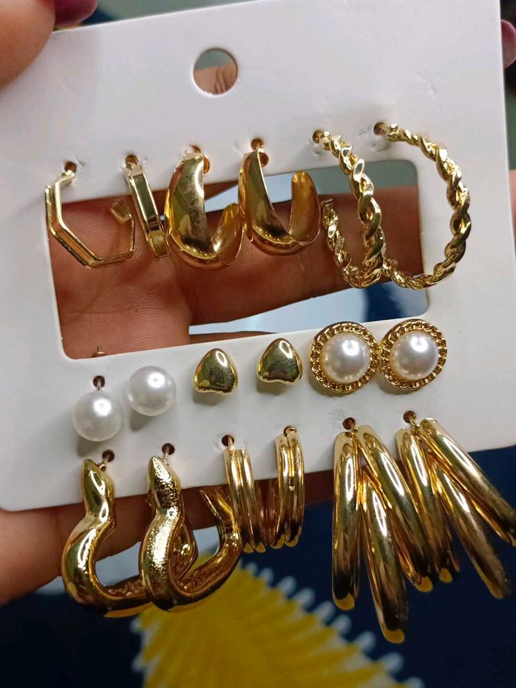 Assorted Earrings Set Of 9