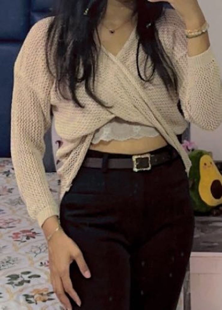 Wrap Front Knit Top