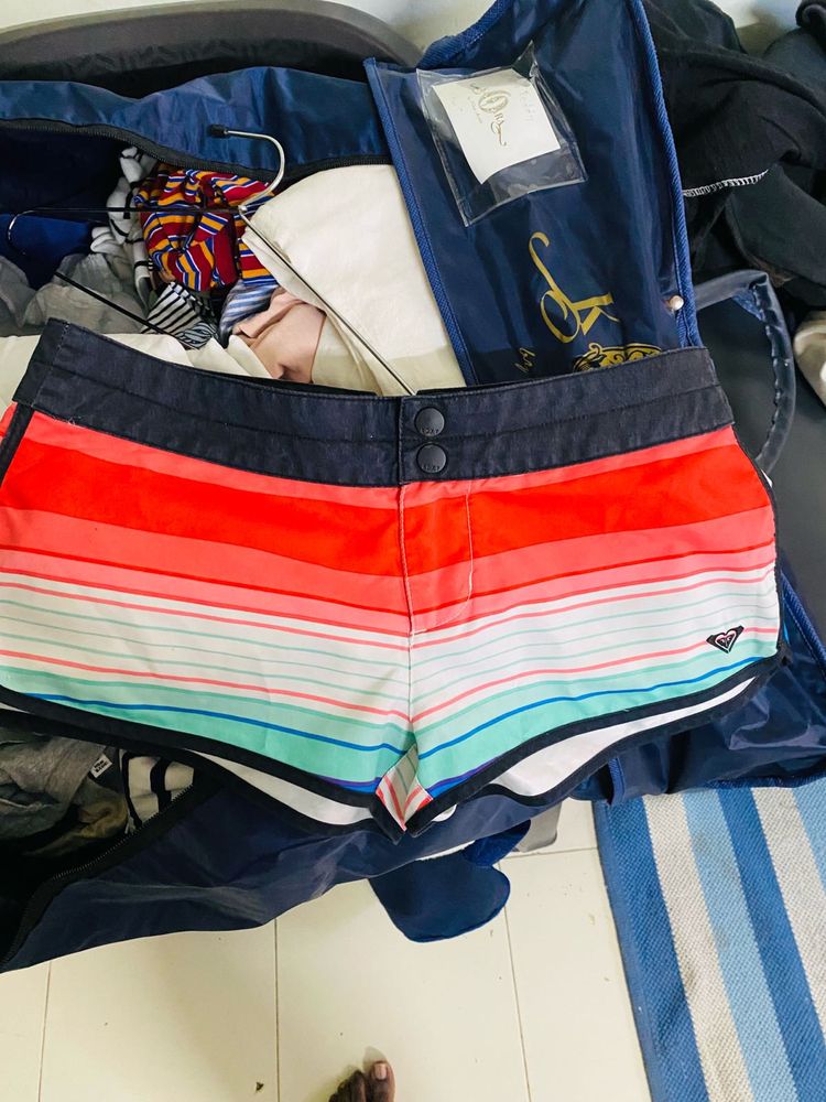 Roxy Striped Beach Shorts