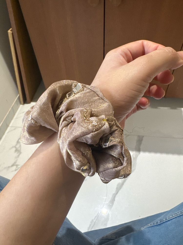 Elegant Gold Scrunchie